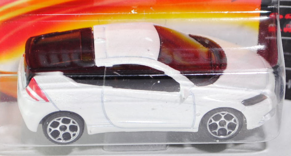 Honda CR-Z (Nr. 220 B), Modell 2010-2013, reinweiß. Heckklappe zu öffnen, majorette, 1:55, Blister