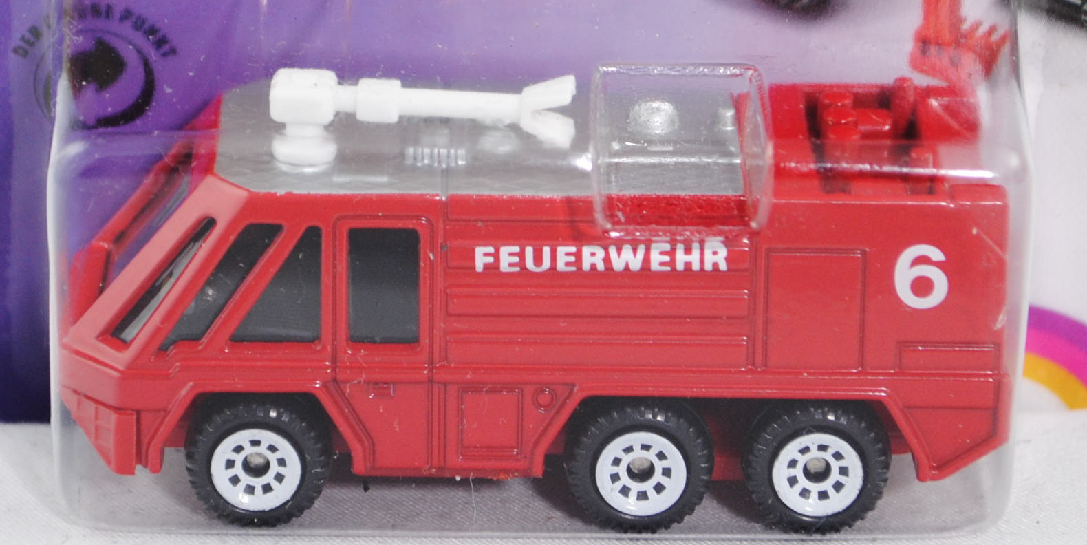 Rosenbauer Simba 6x6 Großflugfeldlöschfahrzeug (Modell 1980-1996), signalrot, innen schwarz, Lenkrad