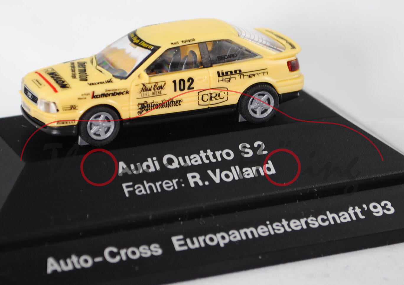 Audi Coupé S2 (B4, Typ 8C, Modell 1990-1995), gelb, Auto-Cross Europameisterschaft 1993, Fahrer: Rol