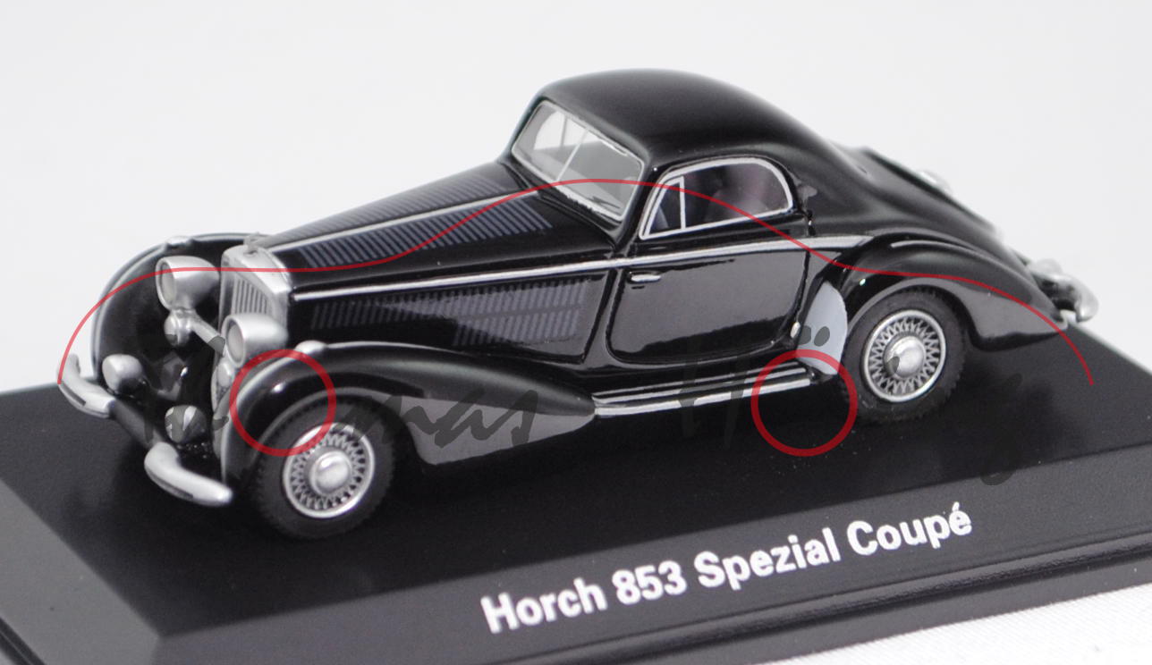 Horch 853 Stromlinien Coupé (Karosserie: Erdmann & Rossi Berlin, Mod. 37), schwarz, BoS-Models, 1:87