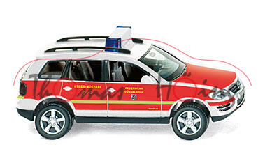 VW Touareg Feuerwehr Düsseldorf, weiß/rot, Wiking, 1:87, mb