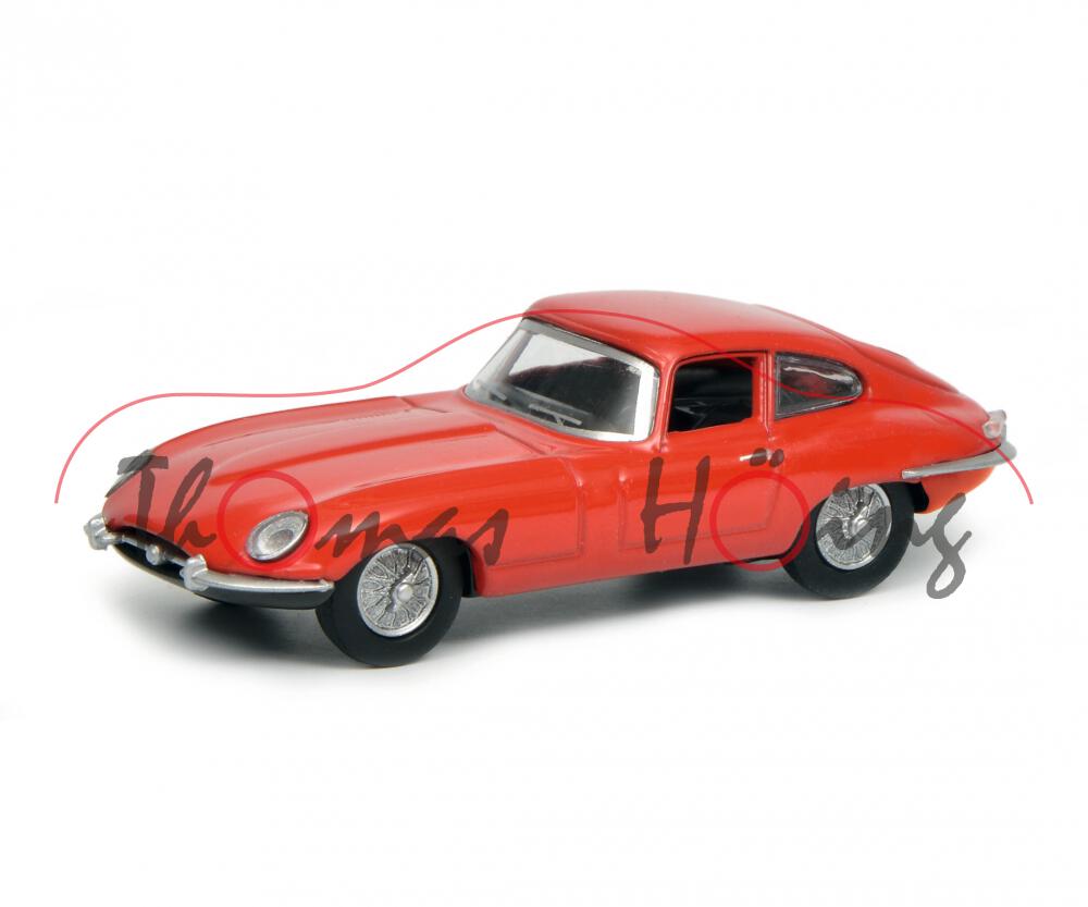 Jaguar E-Type Serie 1 Coupé 3.8 Liter (Fixed-Head Coupé, Modell 1961-1964), rot, Schuco, 1:64, mb