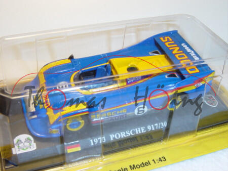 Porsche 917/30, blau/gelb, Team Penske SUNOCO, Can Am Champion 1973, Mark Donohue, Nr. 6, 1:43, mb