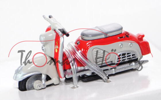 Zündapp Bella R 204, Modell 1958-1964, feuerrot/achatgrau, Premium ClassiXXs, 1:43, mb (Limited Edit