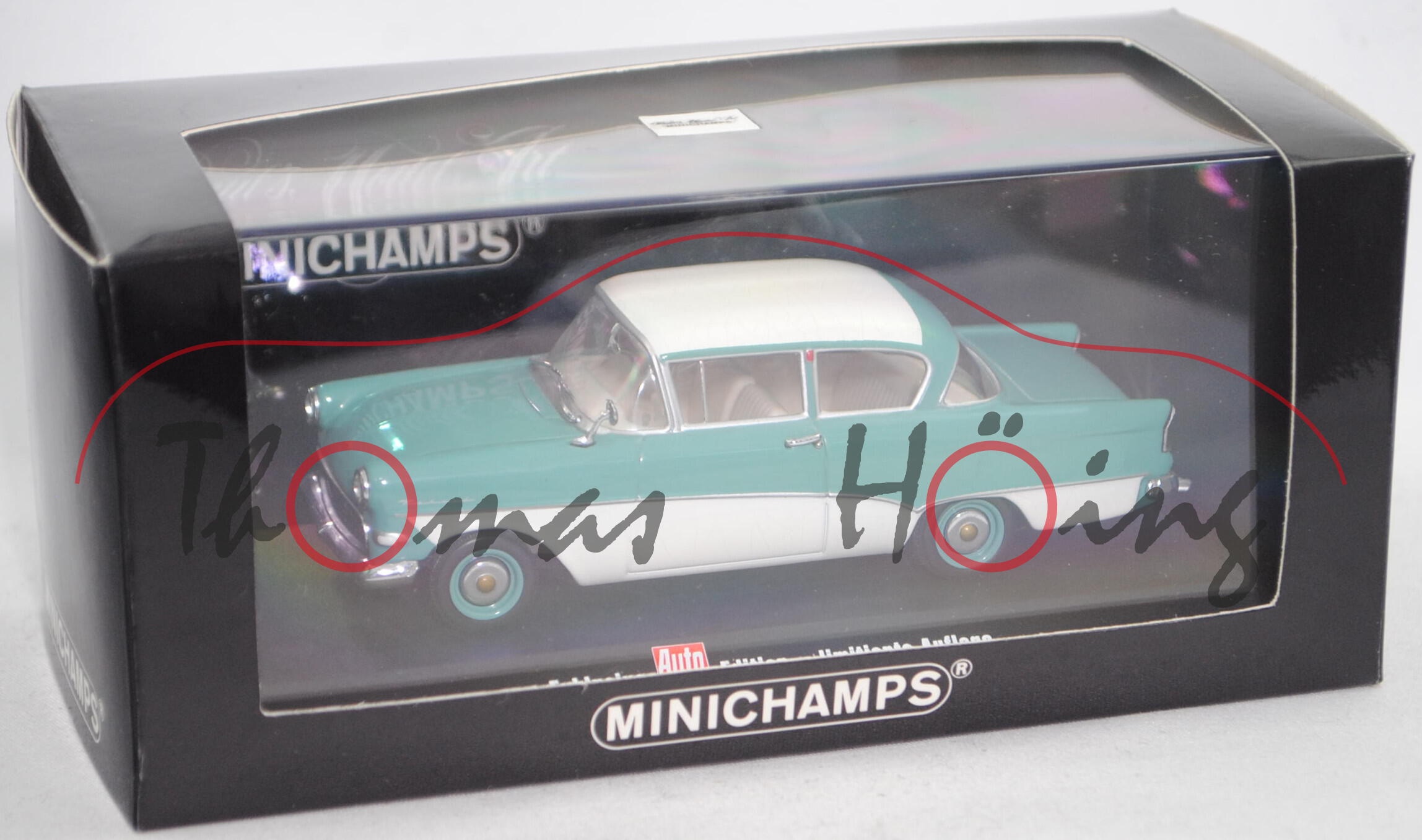 Opel Rekord P1 1500 (Modell 1958-1960), Dach alabastergrau, türkis