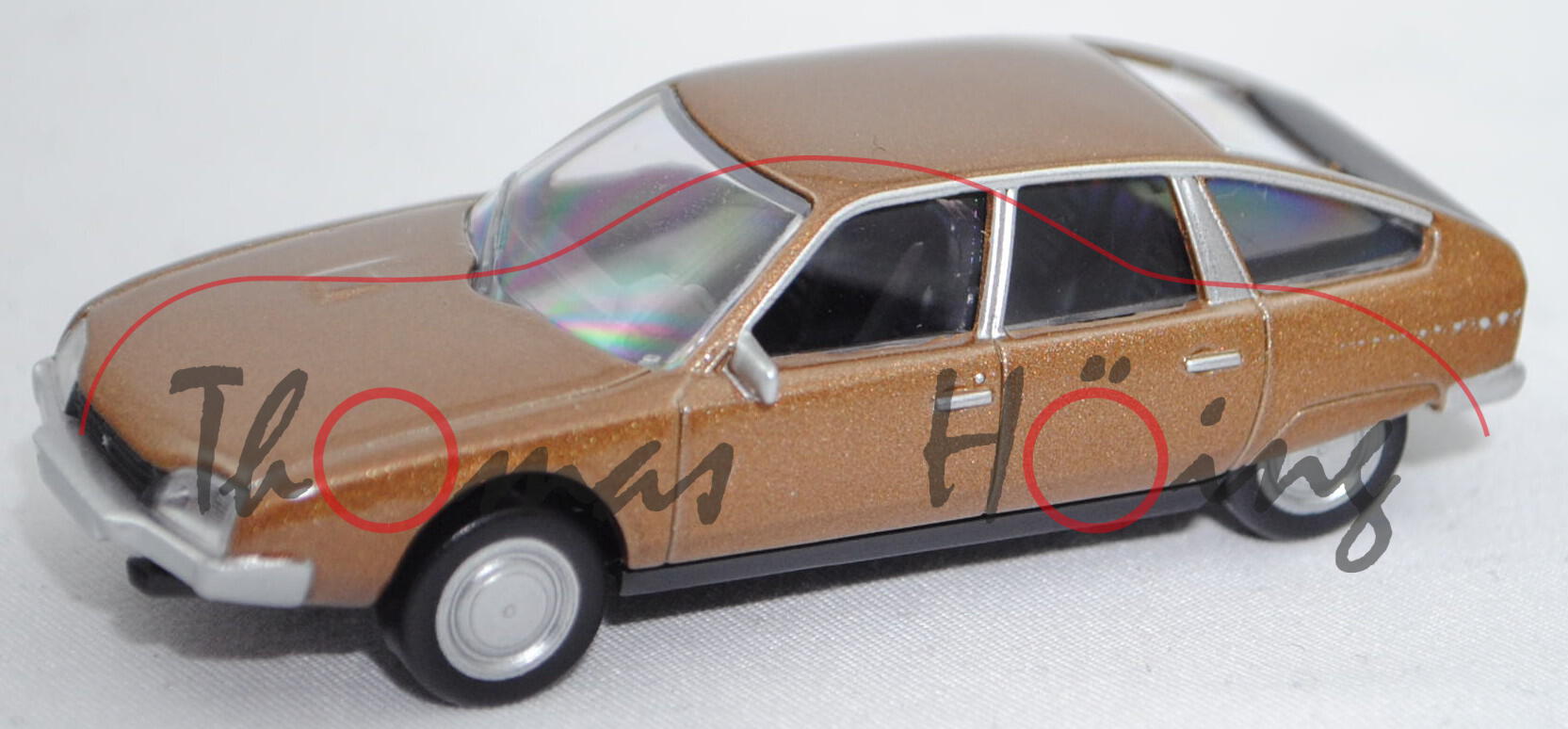 Citroen CX 2000 Berline (Typ Serie 1, Mod. 74-79), brun roque-brune, Farbcode AC444, Norev, 1:63, mb