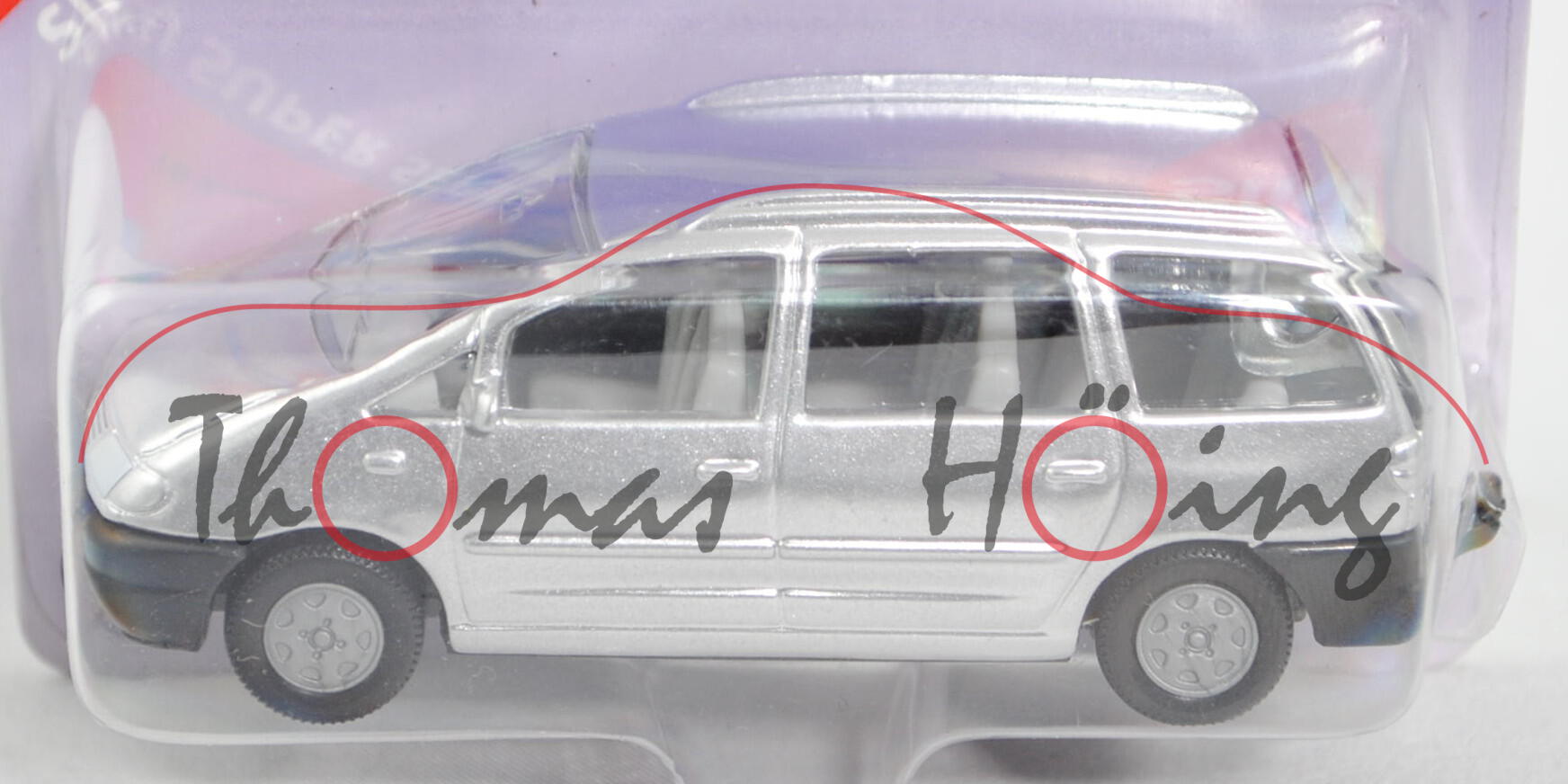 00005 VW Sharan I 2.8 VR6 Carat (Modell 1995-1997), weißaluminiummetallic, SIKU SUPER, 1:55, P26