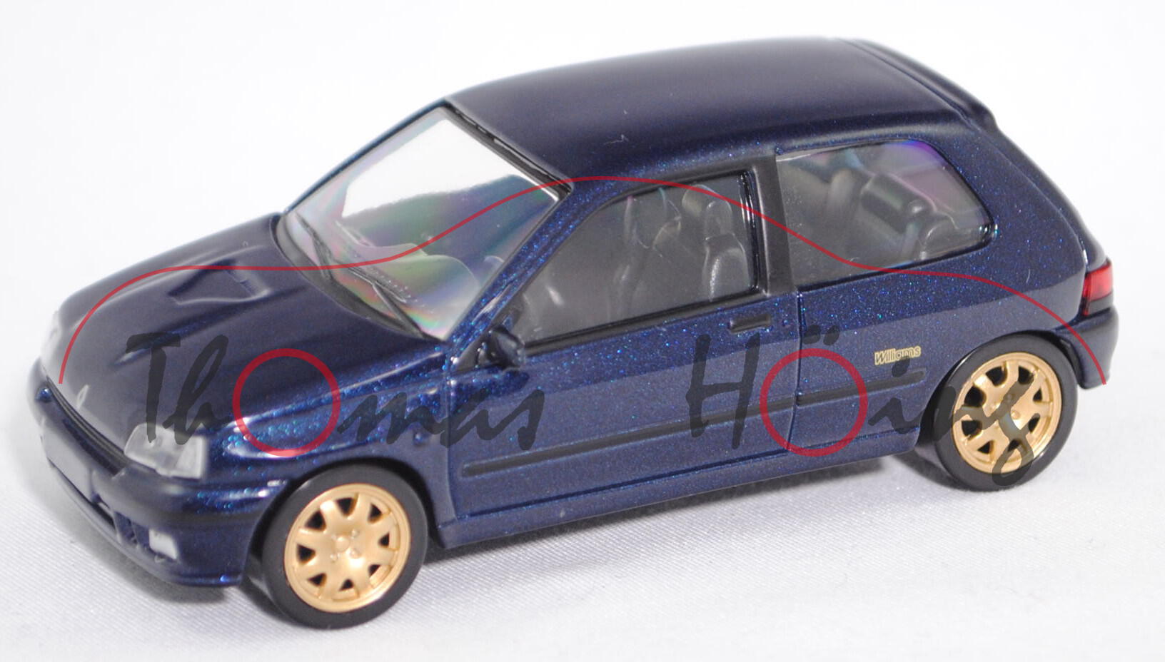 Renault Clio 16V Williams (Mod. 1993-1994), sports blue met., Norev Jet-car / Youngtimers, 1:43, mb