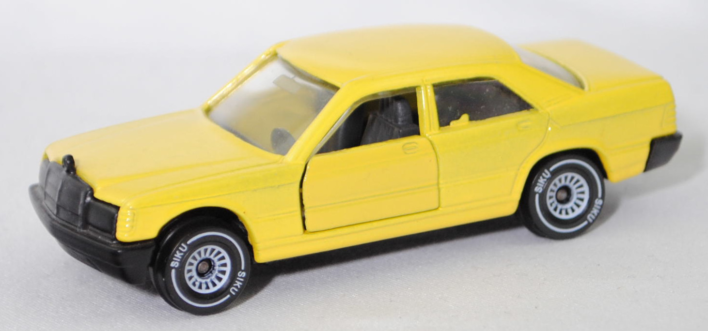 06405 HU Mercedes-Benz 190 E (W 201, Vor-MoPf, Modell 1982-1988), zinkgelb, innen schiefergrau, Chassis schwarz, SIKU Ungarn / Metchy, 1:55, m (Limited Edition)