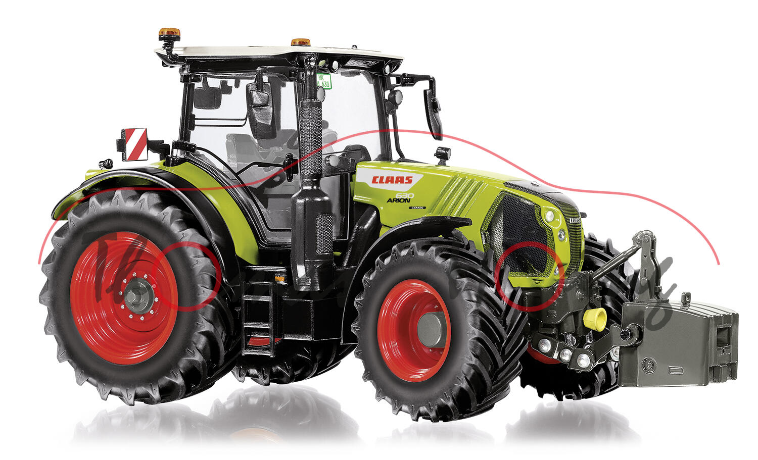 CLAAS ARION 630 (3. Generation, Modell 2017-), claasgrün/dunkelgrau, Wiking, 1:32, mb