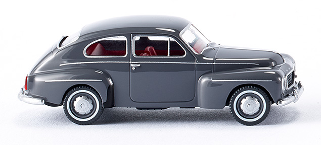 Volvo PV 544 (Modell 1958-1965), schiefergrau, innen blassbraun, Lenkrad schwarz, Wiking, 1:87, mb