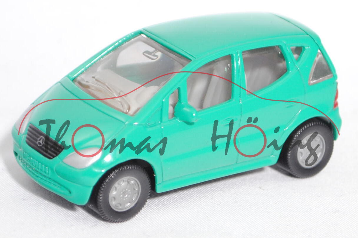 00000 Mercedes-Benz A 160 (Baureihe W 168, Modell 1997-2001), hell-türkisgrün, B7, SIKU SUPER, 1:55