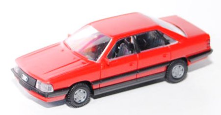 Audi 200 Turbo (C3, Typ 44), Modell 1983-1991, feuerrot, Rietze, 1:87, Werbeschachtel