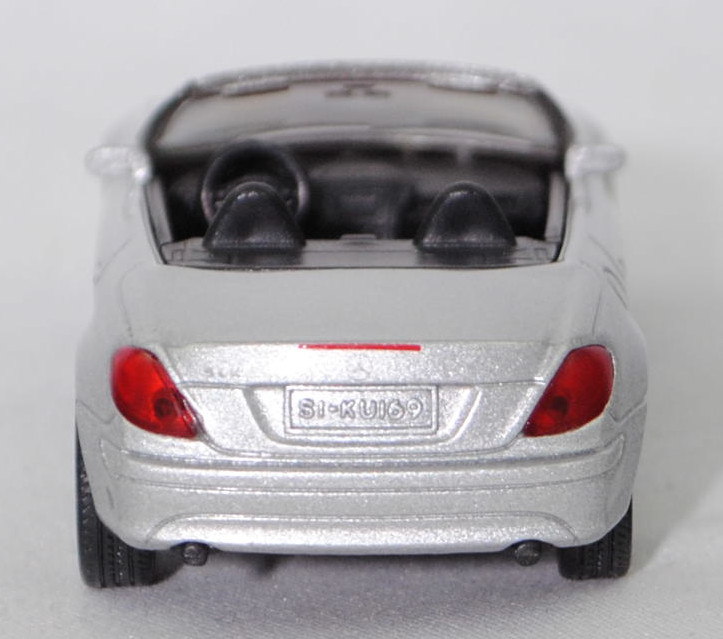 00000 Mercedes-Benz SLK 350 (interne Baureihenbezeichnung R 171, Vor-MoPf, Modell 2004-2008), silbergraumetallic, Bpr. MERC. BENZ SLK 350 und 1002, SIKU SUPER, 1:55, m