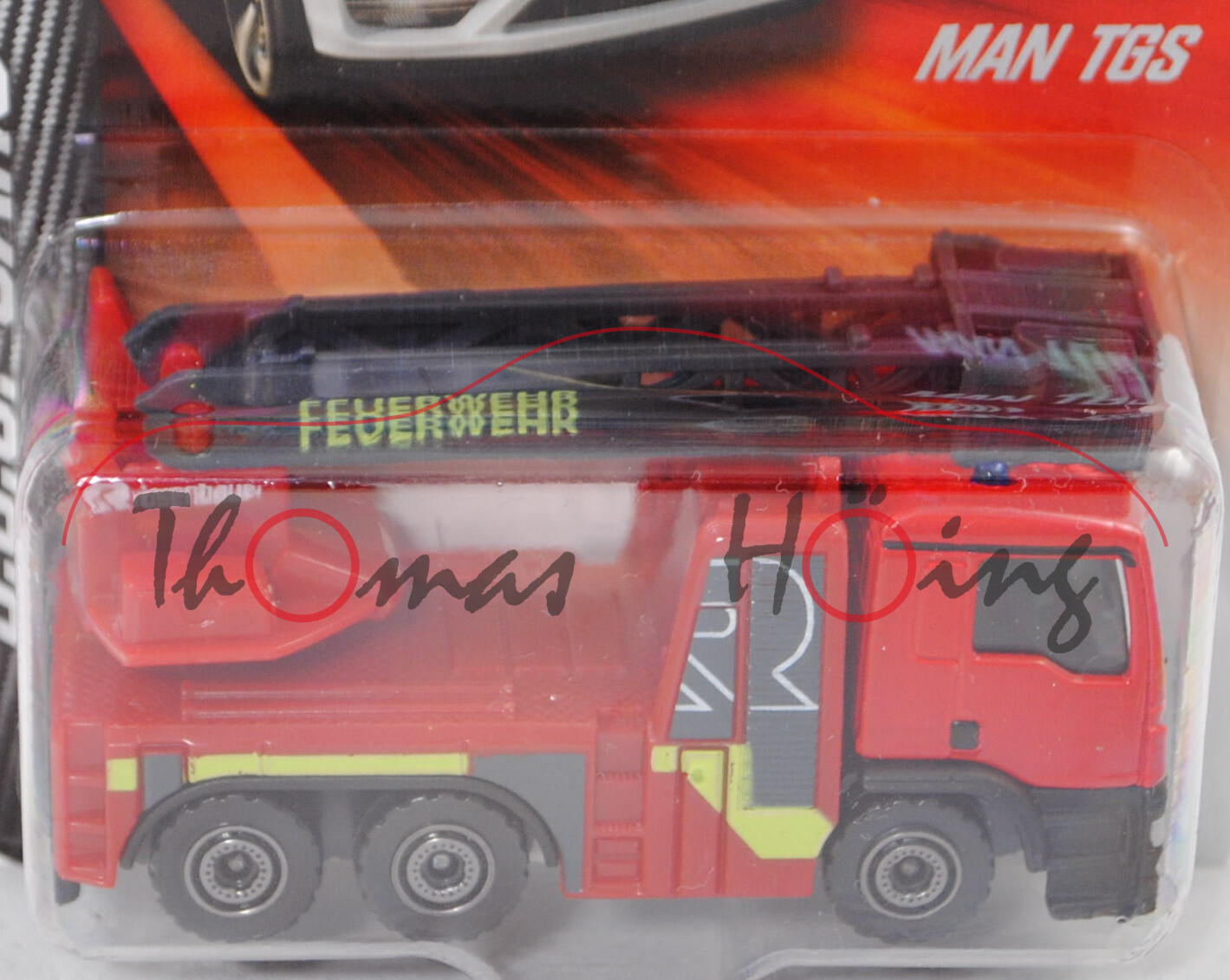 MAN TGS 33.400 (Mod. 13-17) Feuerwehr Drehleiter, rot, majorette, 1:87, Blister (Panamera Typ 971)