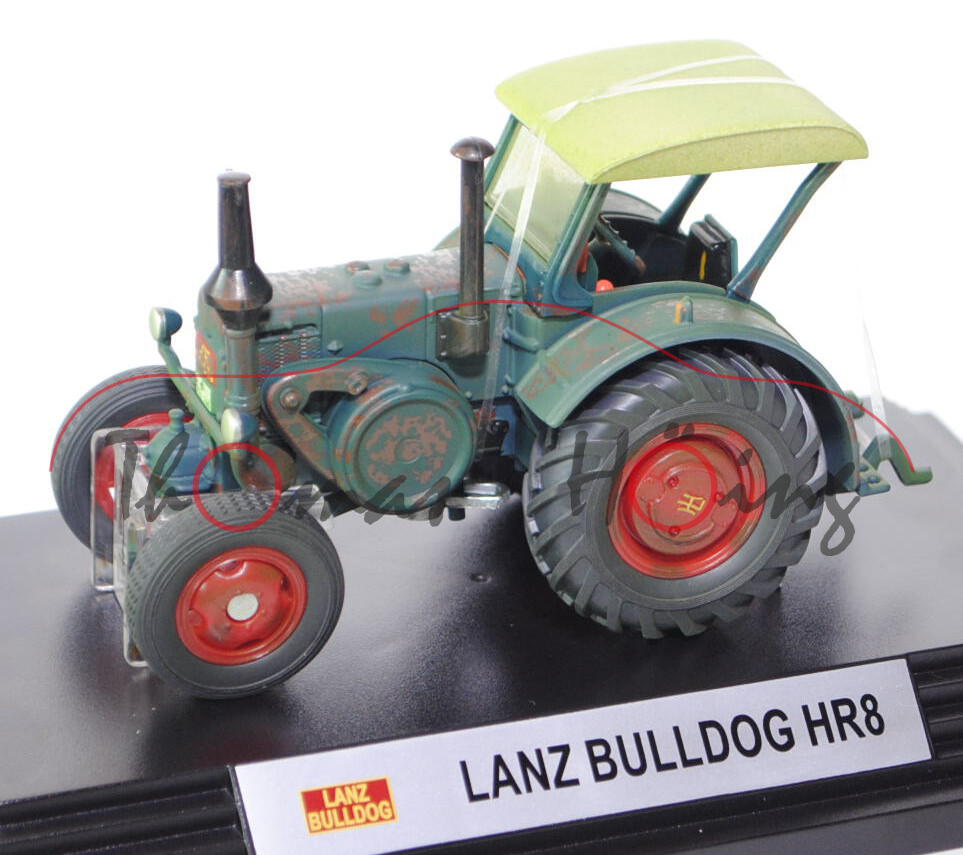 Lanz Verkehrsbulldog HR8 - D9511 (Modell 1936-1939), moosgrün, gealterte Ausführung, SIKU CLASSIC+,