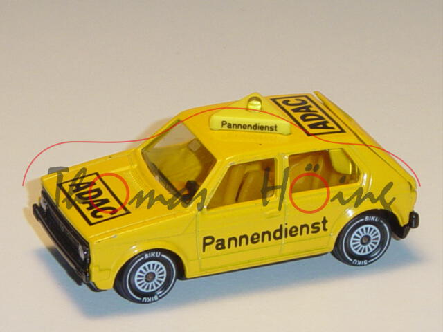 VW Golf I (Typ 17, Modell 1978-1980) ADAC-Pannendienst, kadmiumgelb, innen dahliengelb, Lenkrad schw