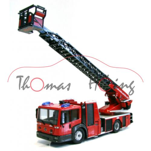 Mercedes-Benz Econic Metz L32 Drehleiter, feuerrot/grau, L32 Metz / www.metz-aerials.com, Wiking, 1: