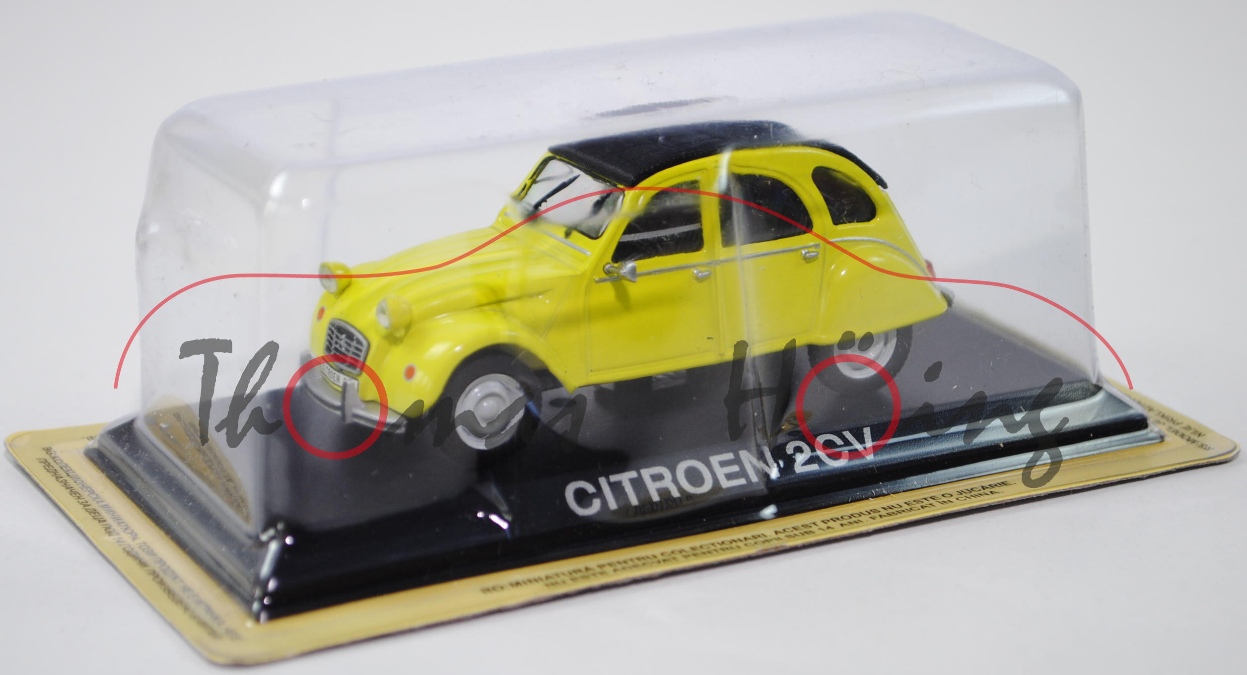 Citroen 2CV (Modell 1976-1990), schwefelgelb/schwarz, Street Car Collection, EDITION ATLAS Collectio