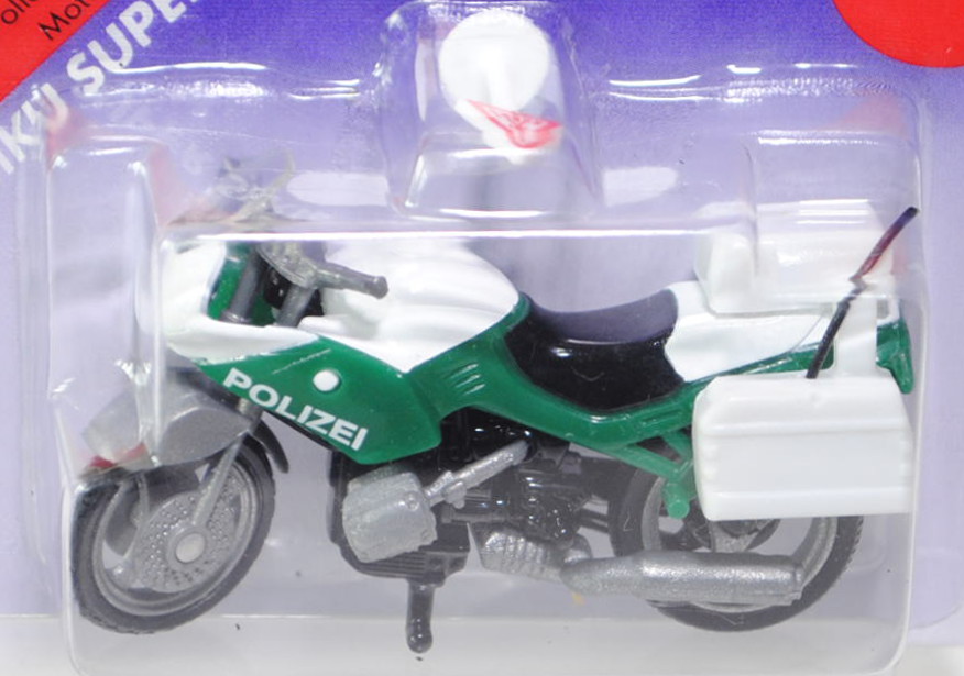 BMW R 1100 RS (Modell 1993-2001) Polizei-Motorrad, dunkel-minzgrün, POLIZEI, Antenne lang, Blinker u