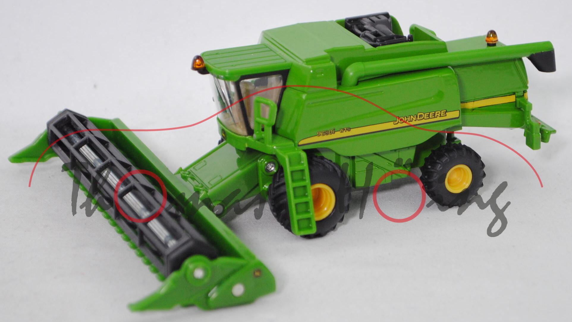 00000 John Deere 9680i WTS Mähdrescher (Modell 2004-2007), smaragdgrün, 1:87, L17mK (blau)