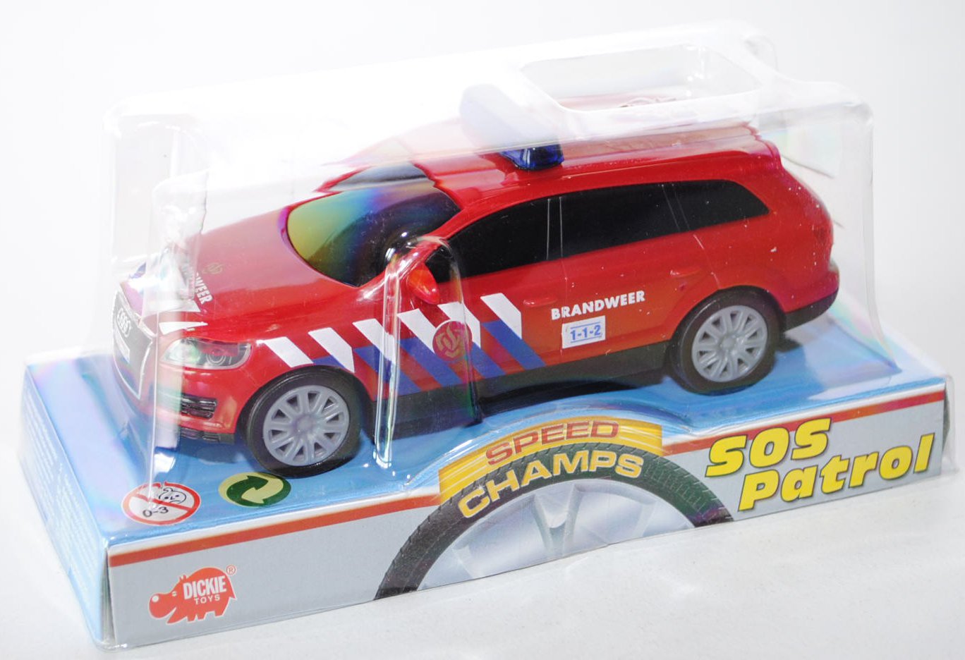 Audi Q7, Modell 2005, karminrot, BRANDWEER 1-1-2, mit Friktionsmotor, DICKIE, 1:32, mb