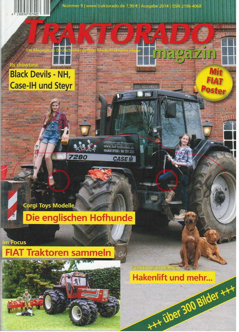 TRAKTORADO® Magazin, Nummer 5, Ausgabe 2014, FIATAGRI Modelle in 1:32, Poster FIAT DT 180-90 in 1:32