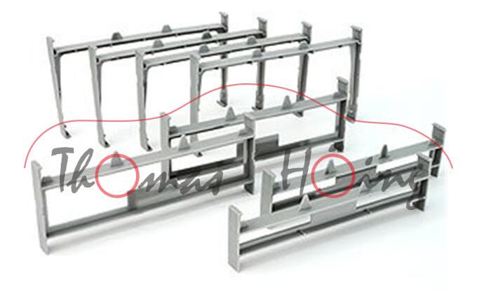 Stützen-Set für 2. Ebene (8 Stück insgesamt, 4 Stück für 2. Ebene und je 2 Stück für Auf-/Abfahrt ge