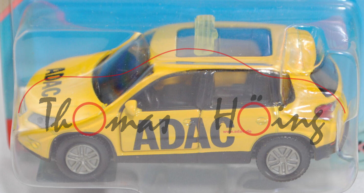 00006 VW Tiguan 2.0 TDI (Typ 5N, Mod. 2008-2011) ADAC Pannenhilfe, gelb, SIKU, 1:55, P29d vergilbt