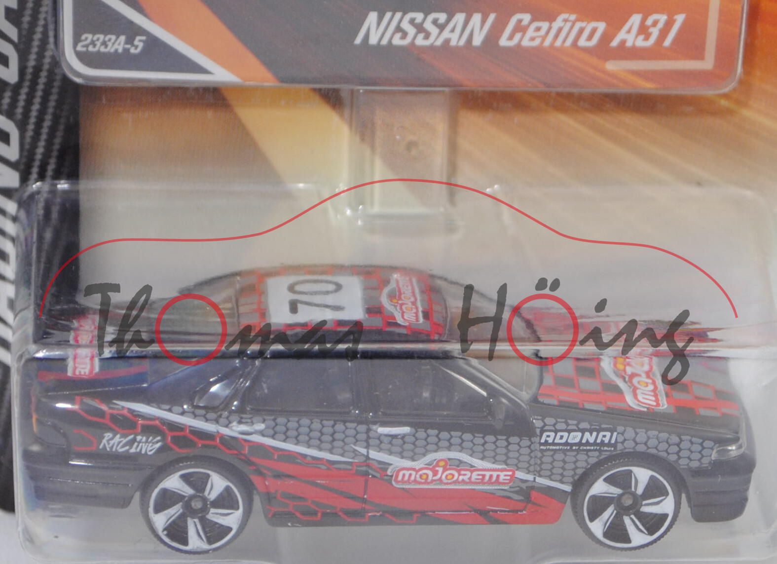 NISSAN Cefiro A31 (1. Generation, Mod. 1988-1994), schwarz, Christy Louis, majorette, 1:58, Blister