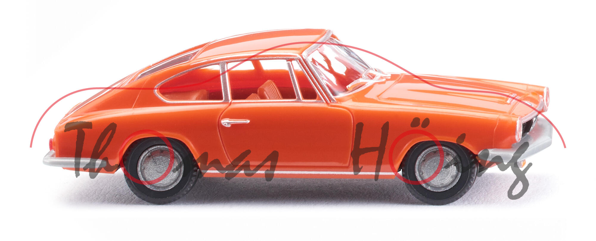 BMW 1600 GT Coupé (1. Generation, Baureihe Glas 1600 GT, Modell 1967-1968), orange, Wiking, 1:87, mb