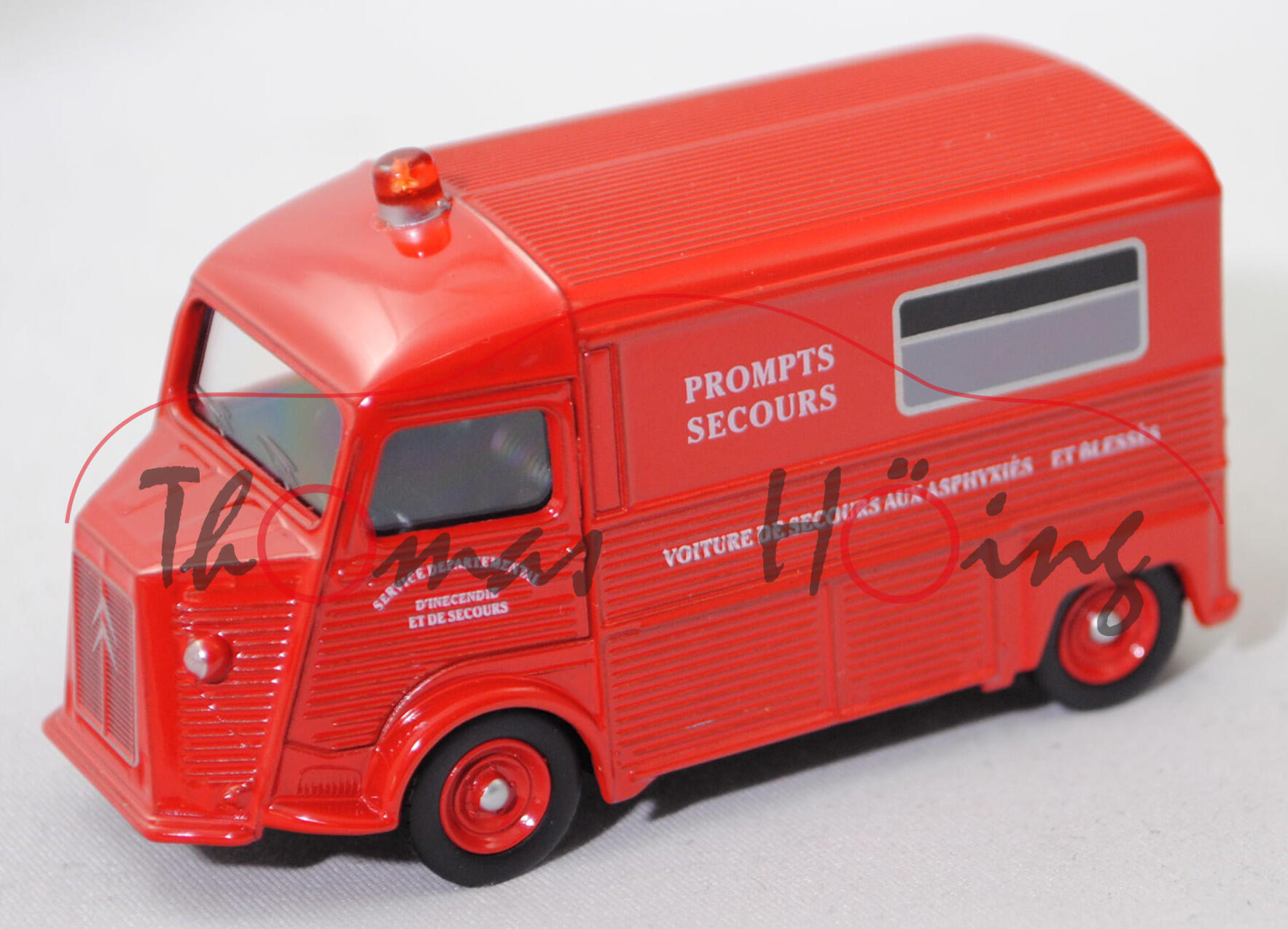 Citroen Typ HY (Typ Kleintransporter, Modell 1948-1981) Rettungswagen, verkehrsrot, Norev, 1:58, mb