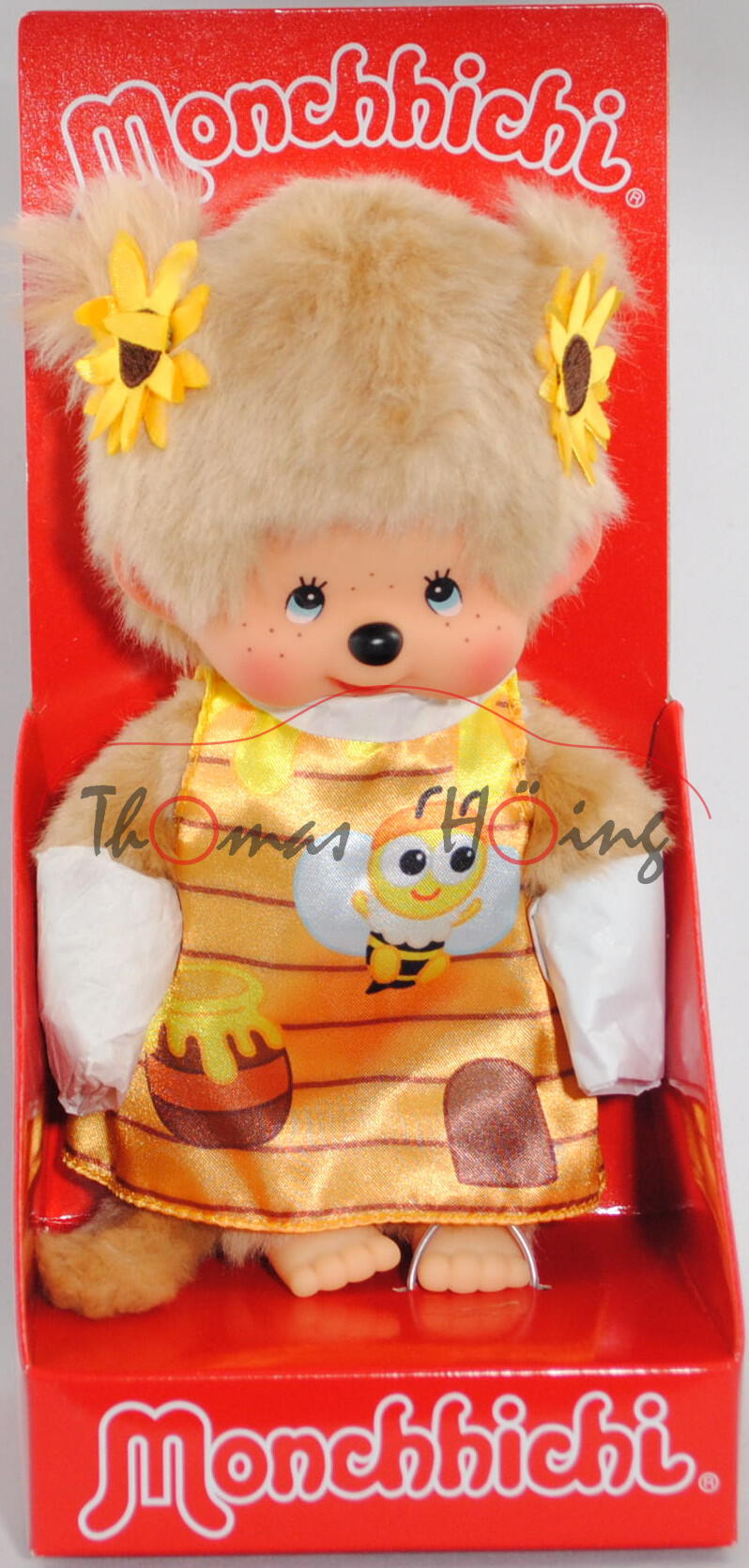 Monchhichi Honeybee Girl (Mädchen Honigbiene), 20 cm groß, Sekiguchi (EAN 4905610221431)