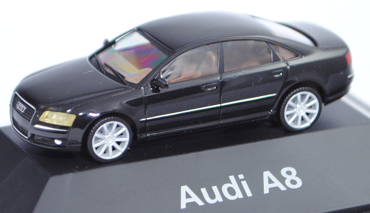 Audi A8 4.2 FSI quattro (D3, Typ 4E, Facelift 1, Modell 2005-2006), phantomschwarz, Herpa, 1:87, mb