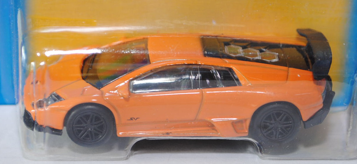 Lamborghini Murciélago LP 670-4 SV, tieforange, innen schwarz, Free Wheel, Unifortune RMZ City, 1:64