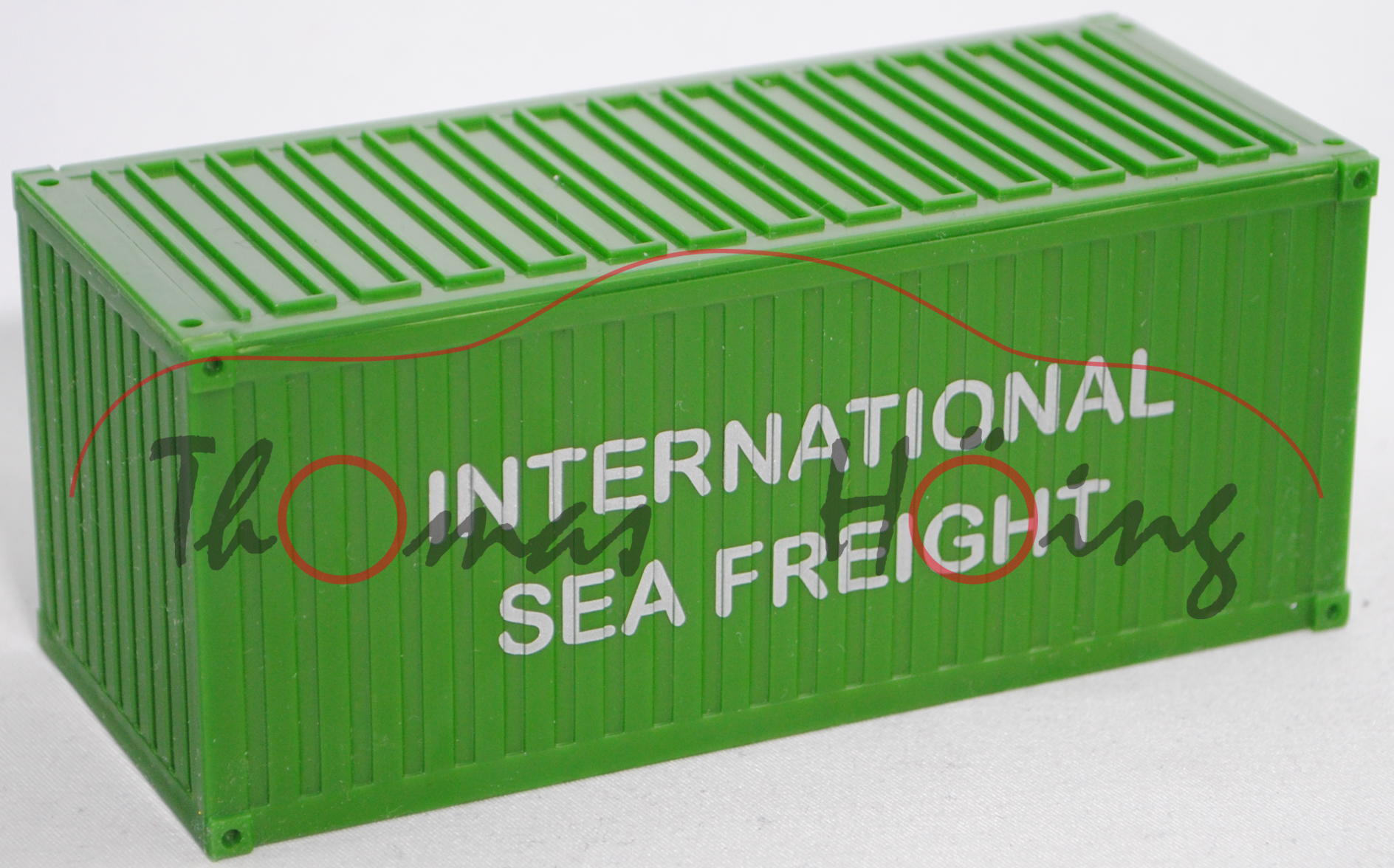 1 Stück 20' Fuß Container passend für 3556 / 3921 / 3922, grün, INTERNATIONAL / SEA FREIGHT, 1:50