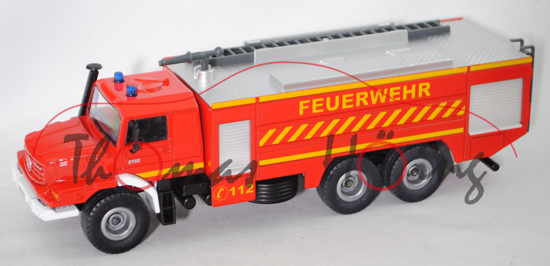 00002 MB Zetros (Mod. 08-) Rosenbauer BUFFALO 6100/750/250 FLF Feuerwehr, rot, Blinker gedruckt, L17