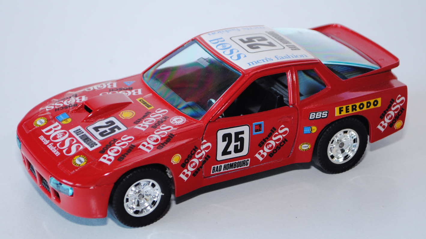 Porsche 924 Turbo Gr. 2, Modell 1983, karminrot, BOSCH / BOSS / Shell / 25 / BAD HOMBURG / FERODO, T