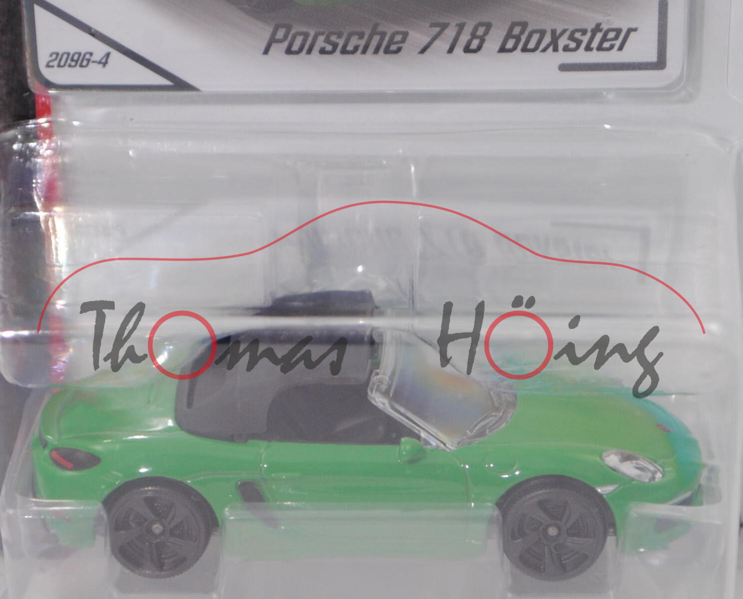 Porsche 718 Boxster (Typ 982, Modell 2016-), hell-minzgrün, Nr. 209G-4, majorette, 1:58, Blister