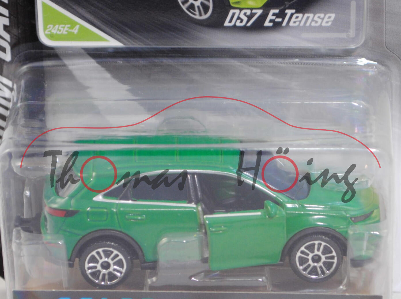 DS 7 E-TENSE 4x4 360 OPERA (Modell 2022-), minzgrün (10°C) / hell-maigrün (22°C), Nr. 245E-4, majorette, 1:59, Blister