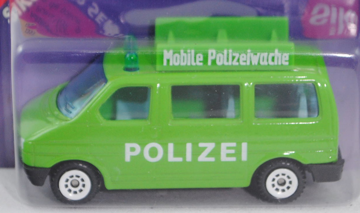 VW T4 Caravelle (Modell 1990-1995) Mobile Polizeiwache, gelbgrün, innen lichtgrau, Lenkrad integrier