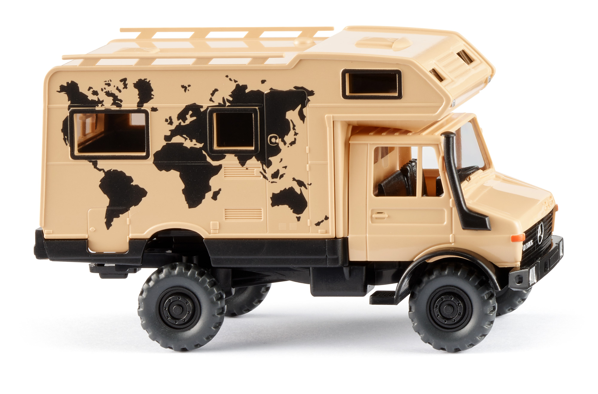 Unimog U 1700 L (1. Generation, Baureihe 435, Baumuster 435.111, Modell 1977-1988) Weltenbummler, beige, Wiking, 1:87, mb