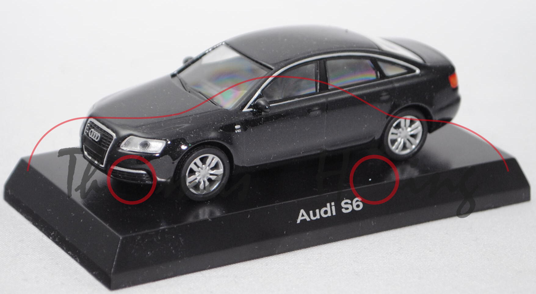 Audi S6 (C6, Typ 4F, Mod. 06-11), phantomschwarz, Kyosho, 1:64, Haubenbox (Blister gebrochen)