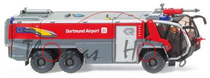 Flugfeldfahrzeug Rosenbauer Panther 6x6, Modell 2008, rot/schwarzgrau, Dortmund Airport 21 / R / 2,