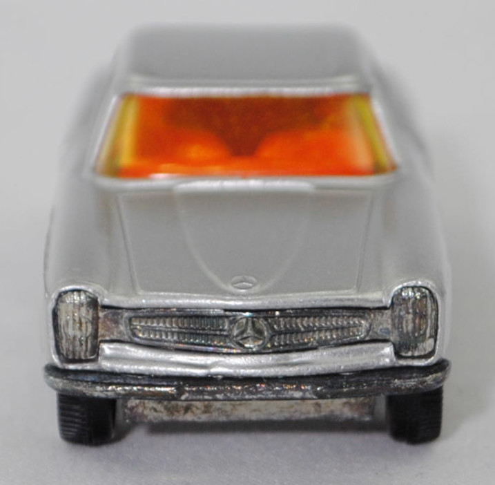 00006 Mercedes-Benz 280 SL (W 113, Pagode, Modell 1968-1971) mit Hardtop (Coupédach), silber, Bpr. V 302 / 1017, W-Germ, Verglasung gelb, R11 gerillt, SIKU SUPER, 1:60, P12h mit ®