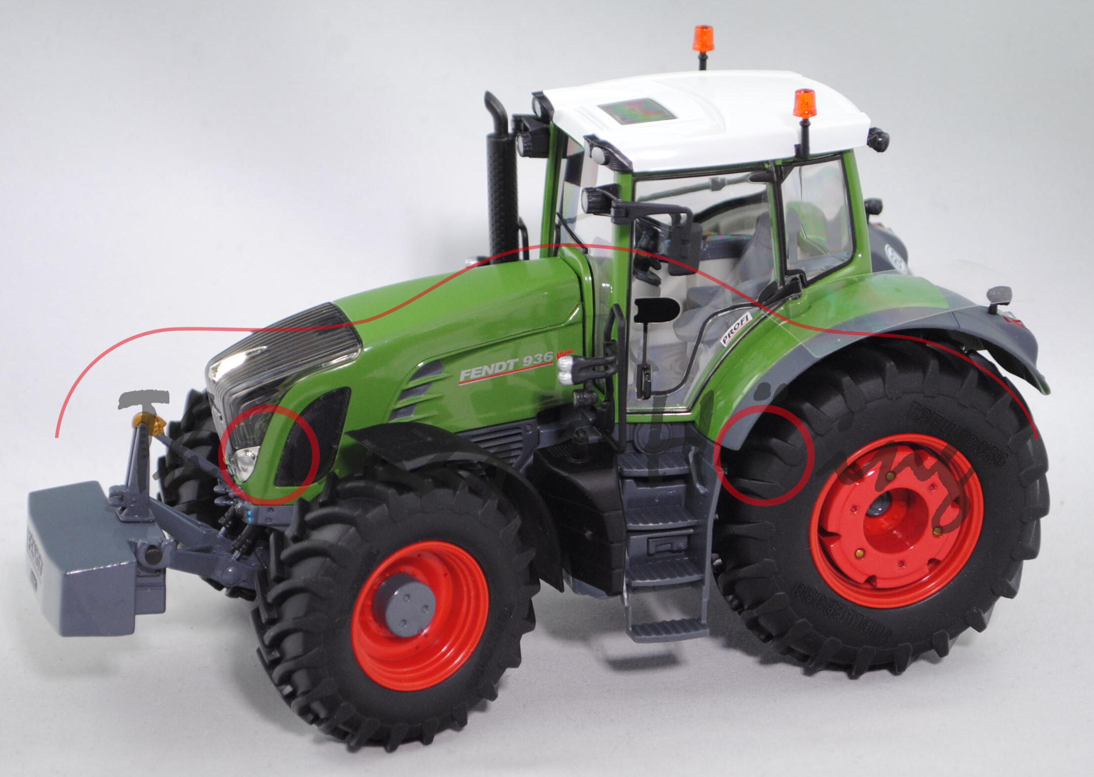 Fendt 936 Vario (Mod. 2006-2010), resedagrün/grau, Wiking, 1:32, Werbebox (Limited / First Edition)