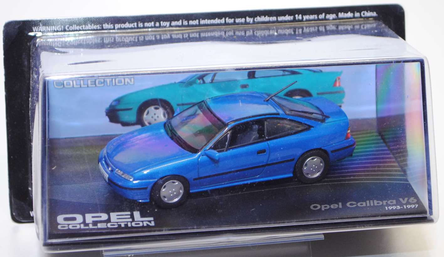 Opel Calibra V6 V6 (Dreitürer, Coupé), Modell 1993-1997, verkehrsblaumetallic, EAGLEMOSS INTERNATION