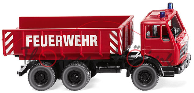 Feuerwehr - Mercedes-Benz (NG 73, Mod. 1973-1977) Schuttwagen, rot, FEUERWEHR, Wiking, mb