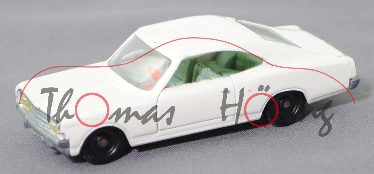 00006 OPEL REKORD Coupé (Modell 1967-1972), perlweiß, innen hell-türkisblau (grünlich), R2, SIKU, 1:60, m-