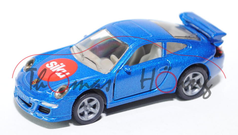 99900 Porsche 911 Carrera S (Typ 997), Modell 2004-2008, verkehrsblaumetallic, innen lichtgrau, Felg